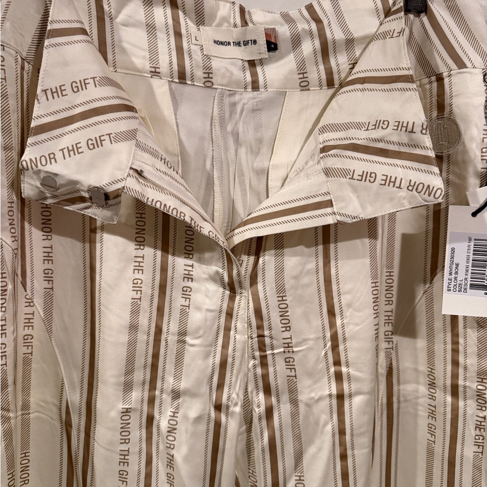 Striped Cream Pants - Picture 6 of 8